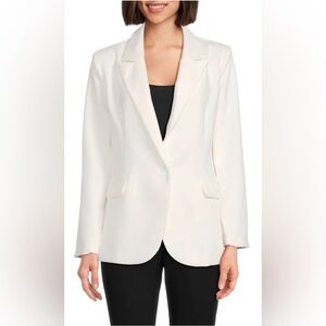 DKNY White Notch Lapel Blazer, Size M